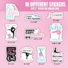 10pcs Cartwheel Gymnastics Sticker Sheet, Funny Energetic Vinyl Decals for Young Gymnasts, Coaches, and Cheer Teams, Waterproof, UV-Resistant, for Laptop, Water Bottle, Journal, Notebook, Phone Case view 2