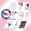 10pcs Cartwheel Gymnastics Sticker Sheet, Funny Energetic Vinyl Decals for Young Gymnasts, Coaches, and Cheer Teams, Waterproof, UV-Resistant, for Laptop, Water Bottle, Journal, Notebook, Phone Case view 3