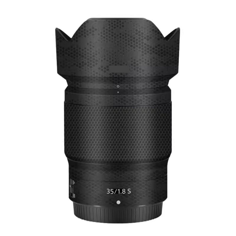 Skin Lens Camera Skin Wrap Vinyl Protective Sticker Photography Accessories for Nikon Z 35mm F1.8S(Mamba Black)