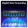 8-Port Gigabit Ethernet Switch 1GbE and Play RJ45 Network Hub Internet Splitter Automatic MDI/MDIX TL-SG1008M(UK Adapter) view 2