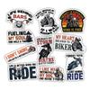 10pcs Biker Sticker Sheet, Funny Vinyl Decals for Motorcycle Riders, and Road Lover, Waterproof, UV-Resistant, for Laptop, Helmet, Water Bottle, Notebook, Tool Box, Phone Case view 1