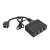 1 to 3 Port Gigabit Ethernet Splitter, 1000Mbps Speed RJ45 Network Adapter for Cat8 Cat7 Cat6 Cat5 Cat5e Cables, Wide Compatibility with ADSL, Hubs, TVs, Routers, Durably ABS Cons view 1
