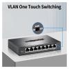 8-Port 100Mbps VLAN Ethernet Switch 100BASE-T Network Hub Internet Splitter Loop Detection Auto MDI/MDIX TL-SF1008VE(UK Adapter) view 2