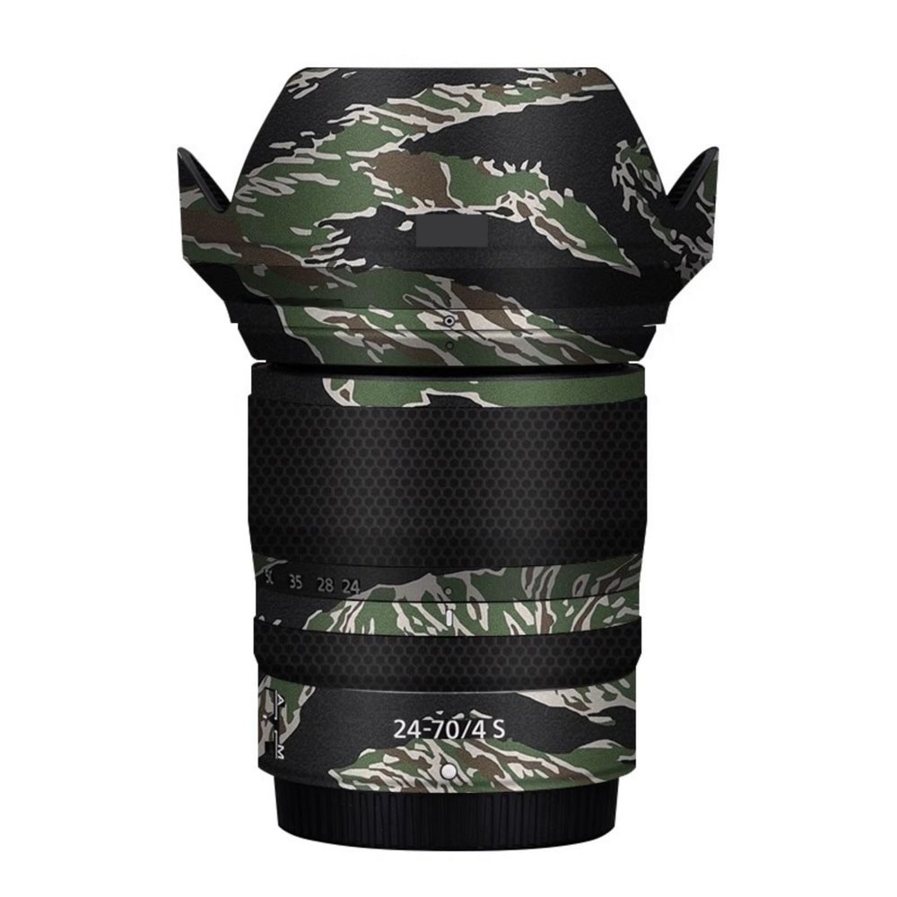 Camerea Lens Skin Anti-Scratch Sticker for Nikon Z 24-70mm F4S Coat Vinly Protective Film Body Protector Decals Cover 24-70 4(Tiger Stripe Camo)