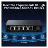 2.5GbE Managed Switch 5 Ports 2500M Network 10G SFP+ Slot Uplink Web Management Static Link Aggregation Hub Internet Splitter(AU Plug) view 2