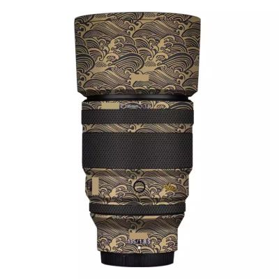 Camera Skin Wrap Lens Skins Protector Anti-Scratch Coat Wrap Cover Sticker for Nikon Z 135mm F1.8 S Plena(Wave Gold)