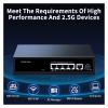 2.5G PoE Switch 5 Ports 2500M 10G SFP+ Slot 65W Protection IEEE802.3af/at(UK Plug) view 2