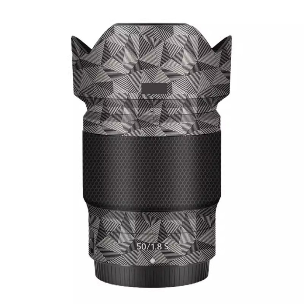 for Nikon Z 50mm F1.8S Camera Lens Sticker Coat Wrap Protective Film Body Protector Decal Skin 50 1.8(Triangle Titanium