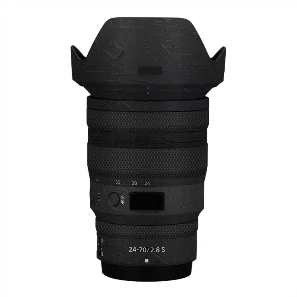 24-70 2.8 Anti-Scratch Camera Lens Cap Skin Sticker for Nikon NIKKOR Z 24-70mm F2.8 S Protective Wrap Film Body Protector Decal f/2.8 S(Circuit Black)