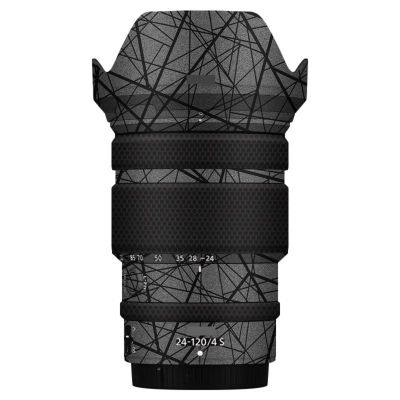 Anti-Scratch Camera Lens Sticker for Nikon Z 24-120mm F4S Coat Wrap Protective Film Body Protector Skin Cover for 24-120 4(Cross Gray)