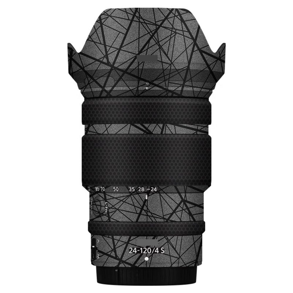 Anti-Scratch Camera Lens Sticker for Nikon Z 24-120mm F4S Coat Wrap Protective Film Body Protector Skin Cover for 24-120 4(Cross Gray)