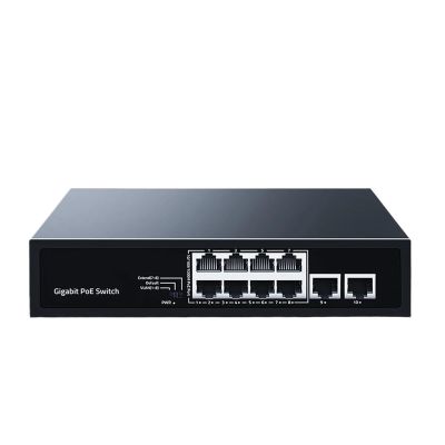 8-Port Gigabit POE Switch 2-Port 1000M Uplink Network Switch Hub Internet Splitter and Play Monitoring