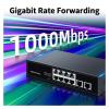 8-Port Gigabit POE Switch 2-Port 1000M Uplink Network Switch Hub Internet Splitter and Play Monitoring view 3