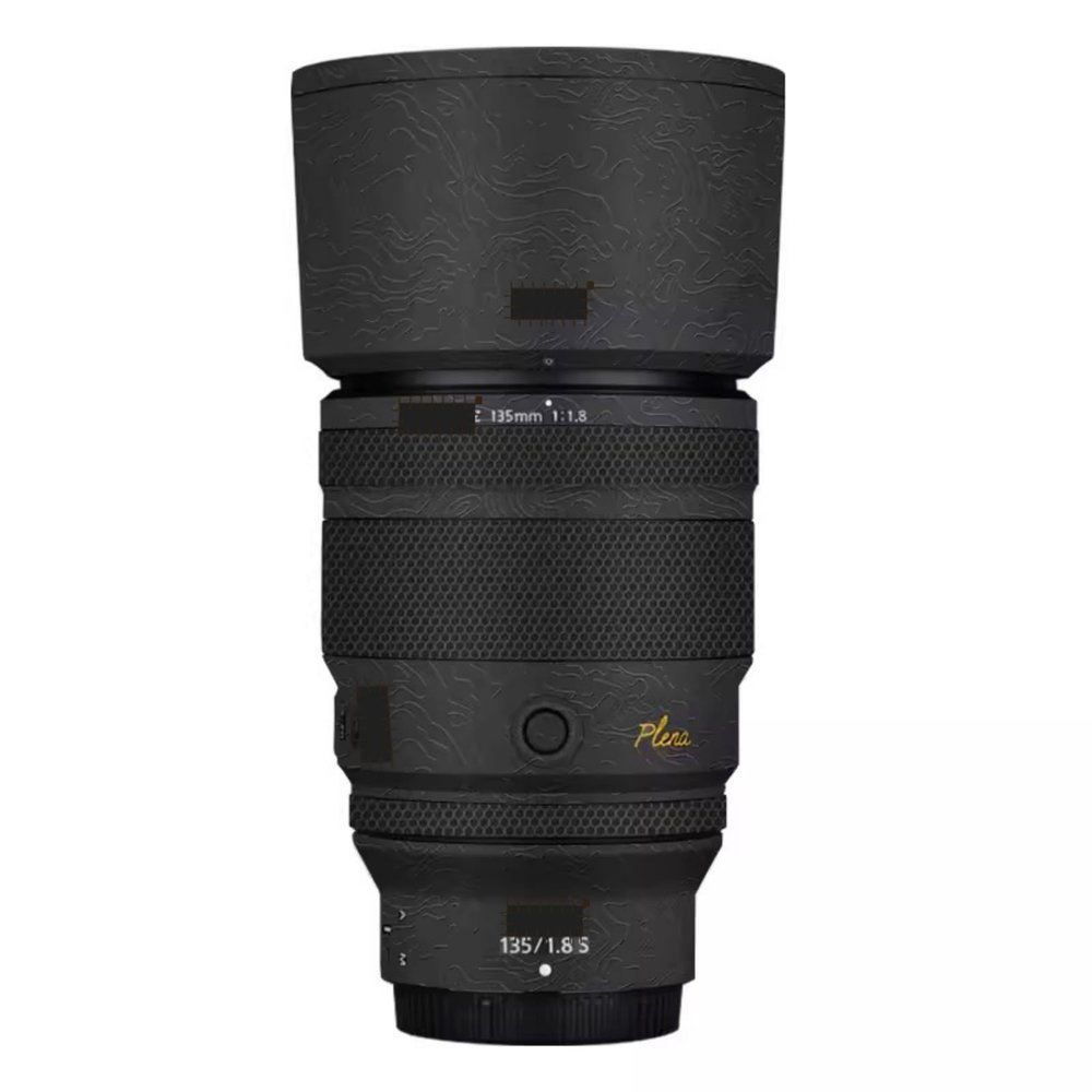 Camera Skin Wrap Lens Skins Protector Anti-Scratch Coat Wrap Cover Sticker for Nikon Z 135mm F1.8 S Plena(Contour Black)