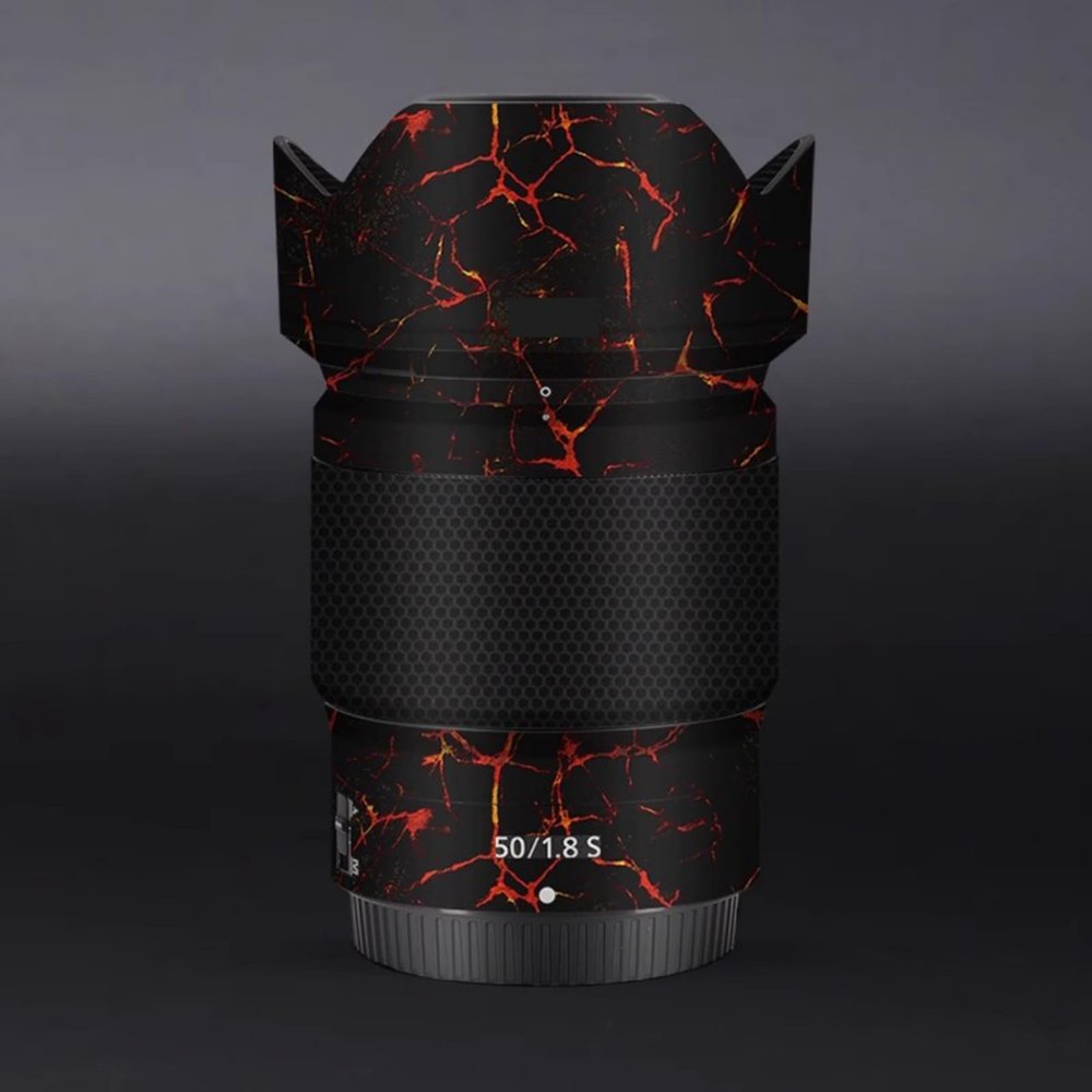 for Nikon Z 50mm F1.8S Camera Lens Sticker Coat Wrap Protective Film Body Protector Decal Skin 50 1.8(Volcanic Lava