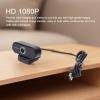 1080P HD Webcam with Mic, Rotatable Computer Camera with Adjustable 120 Wide Angle Lens, Plug and Play, for Video Calling Conference PC Laptop view 2