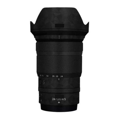 Anti-Scratch Camera Lens Sticker for Nikon Z 24-120mm F4S Coat Wrap Protective Film Body Protector Skin Cover for 24-120 4(Triangle Black)
