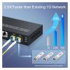 2.5GbE Ethernet Switch 4-Port 2.5Gbps Network Switch 2-Port 10GbE SFP+ Slot Home Lab Switch and Play(US Adapter) view 3