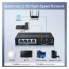 2.5GbE Ethernet Switch 4-Port 2.5Gbps Network Switch 2-Port 10GbE SFP+ Slot Home Lab Switch and Play(US Adapter) view 4