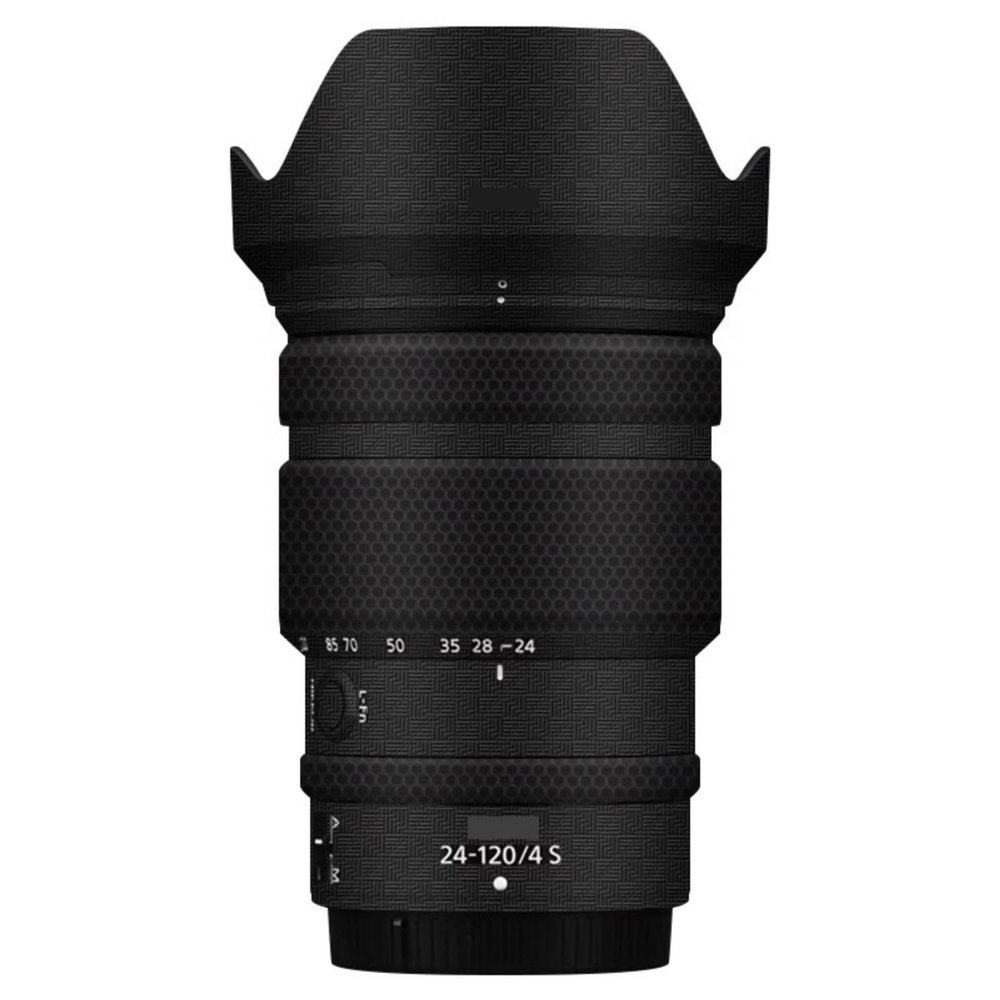 Anti-Scratch Camera Lens Sticker for Nikon Z 24-120mm F4S Coat Wrap Protective Film Body Protector Skin Cover for 24-120 4(Armor Fiber Black)