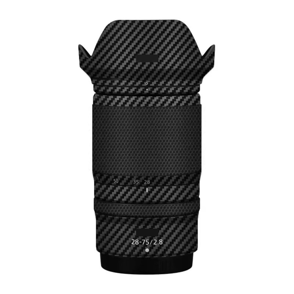 Camera Lens Protector Coat Protective Film Body Vinly Wrap Skin Premium Sticker for Nikon Z 28-75mm F2.8 Photography Decal 28-75 2.8(Carbon Fiber Black)