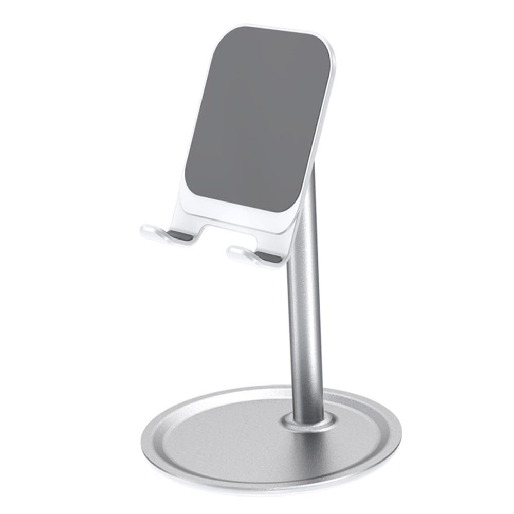 ARTSEWPLY Adjustable Metal Phone Holder for Desk Flexible Tablet Stand for Smartphones Compatible Tablets White Easy to Use Compact Size