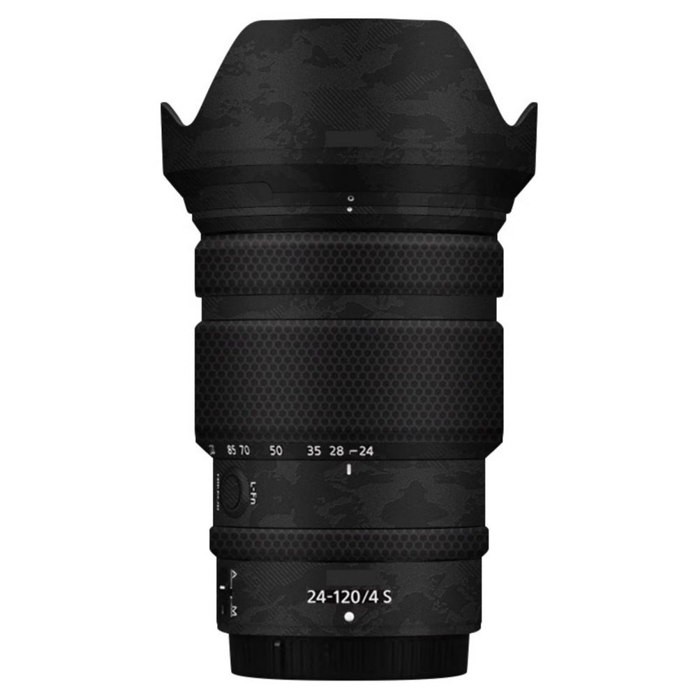 Anti-Scratch Camera Lens Sticker for Nikon Z 24-120mm F4S Coat Wrap Protective Film Body Protector Skin Cover for 24-120 4(Knight Black)