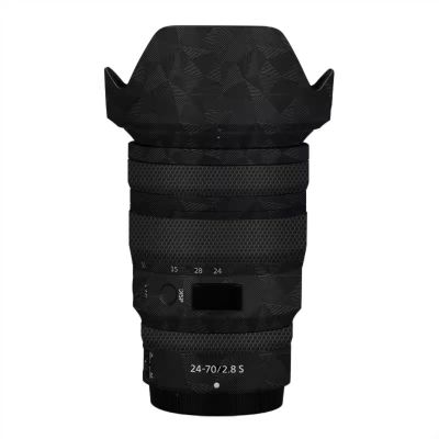 24-70 2.8 Anti-Scratch Camera Lens Cap Skin Sticker for Nikon NIKKOR Z 24-70mm F2.8 S Protective Wrap Film Body Protector Decal f/2.8 S(Triangle Black)