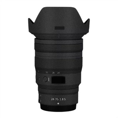 Lens Cap Skin Anti-Scratch Camera Sticker for Nikon z 24-70mm F2.8S Protective Wrap Film Body Protector Decal 24-70 2.8(Leather Black)