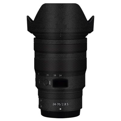Lens Cap Skin Anti-Scratch Camera Sticker for Nikon z 24-70mm F2.8S Protective Wrap Film Body Protector Decal 24-70 2.8(Contour Black Glossy)