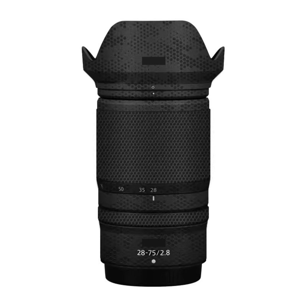 Camera Lens Protector Coat Protective Film Body Vinly Wrap Skin Premium Sticker for Nikon Z 28-75mm F2.8 Photography Decal 28-75 2.8(Mamba Black)