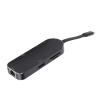7 in 1 Type C Docking Station with 4K HD Output, RJ45, USB 3.0, PD, Storage Card Slots Compatible with, Glass panes, OS X, HarmonyOS (Black) view 4