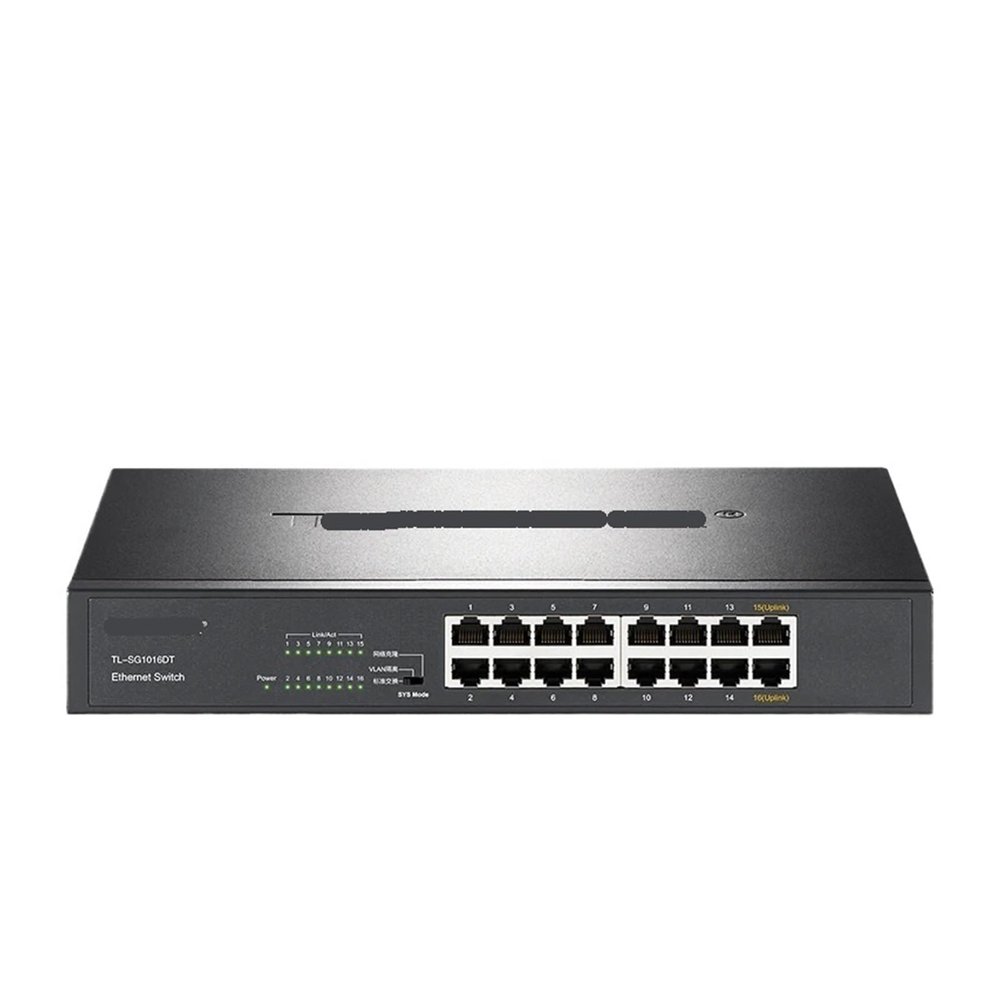 16 Port Gigabit Ethernet Switch 1000M Network Switch Hub Internet Splitter and Play VLAN Auto MDI/MDIX TL-SG1016DT(UK Adapter)