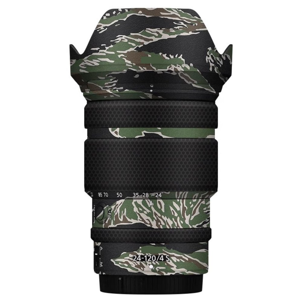 Anti-Scratch Camera Lens Sticker for Nikon Z 24-120mm F4S Coat Wrap Protective Film Body Protector Skin Cover for 24-120 4(Tiger Stripe Camo)