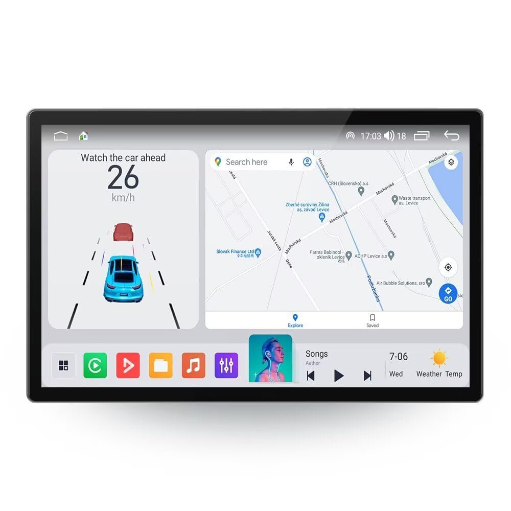 13 Inch Touch Screen Car Stereo for Toyota Tundra 2003-2006 Toyota Sequoia 2003-2007 Radio Dash Kit, 8Core 4+64GB Android GPS Navigation Multimedia Player with Car-Play Android Auto