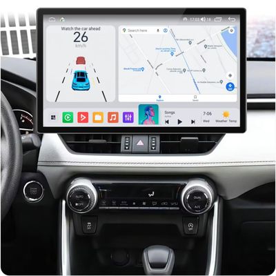 13 Inch Touch Screen Car Stereo for Toyota RAV4 2019-2022 Radio Dash Kit, 8Core 4+64GB Android GPS Navigation Multimedia Player with Car-Play Android Auto