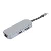 7 in 1 Type C Docking Station with 4K HD Output, RJ45, USB 3.0, PD, Storage Card Slots Compatible with, Glass panes, OS X, HarmonyOS (Silver) view 1