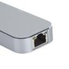 7 in 1 Type C Docking Station with 4K HD Output, RJ45, USB 3.0, PD, Storage Card Slots Compatible with, Glass panes, OS X, HarmonyOS (Silver) view 4