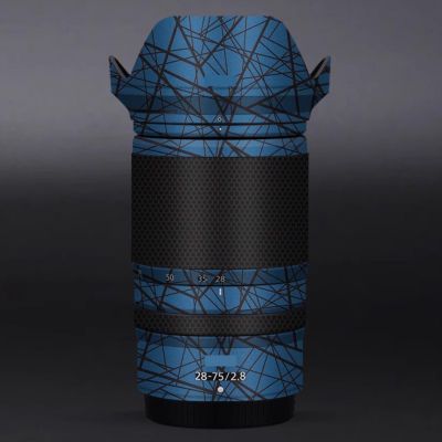 Camera Lens Protector Coat Protective Film Body Vinly Wrap Skin Premium Sticker for Nikon Z 28-75mm F2.8 Photography Decal 28-75 2.8(Cross Blue)