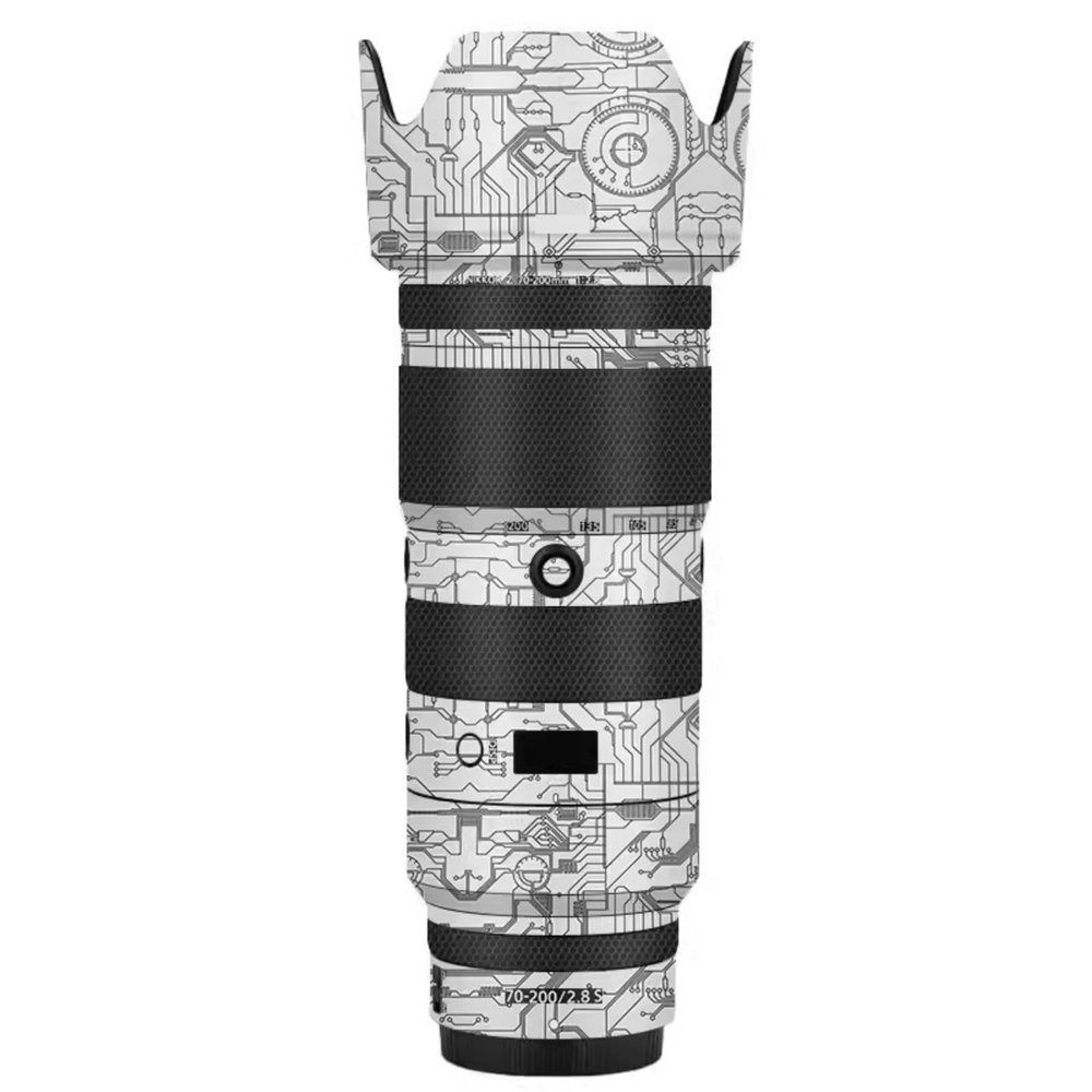 70-200 2.8 Camera Lens Skin Coat Wrap Protective Film Body Decal Anti-Scratch Sticker Accessories for Nikon Z 70-200mm F2.8 VR S(Circuit White)