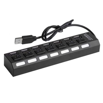 SHINEOFI Port USB Hub Off Multi Charger for Laptop and Pc High-Speed Data to Mbps Ergonomic Design Black USB Expander for Devices