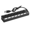 SHINEOFI Port USB Hub Off Multi Charger for Laptop and Pc High-Speed Data to Mbps Ergonomic Design Black USB Expander for Devices view 1
