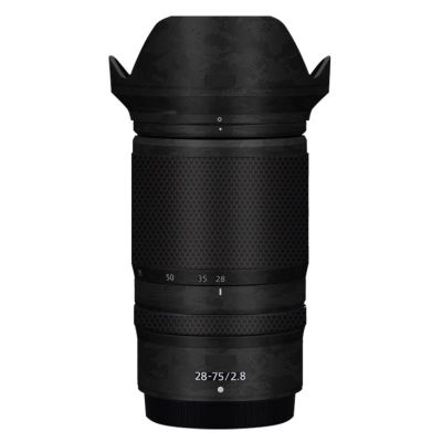 Camera Lens Protector Coat Protective Film Body Vinly Wrap Skin Premium Sticker for Nikon Z 28-75mm F2.8 Photography Decal 28-75 2.8(Knight Black)