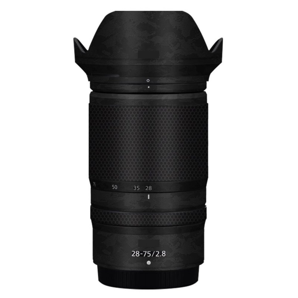 Camera Lens Protector Coat Protective Film Body Vinly Wrap Skin Premium Sticker for Nikon Z 28-75mm F2.8 Photography Decal 28-75 2.8(Knight Black)
