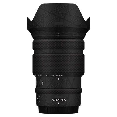 Anti-Scratch Camera Lens Sticker Coat Wrap Protective Film Body Protector Skin Cover for Nikon Z 24-120mm F4S 24-120 4(Cross Ultra Black)