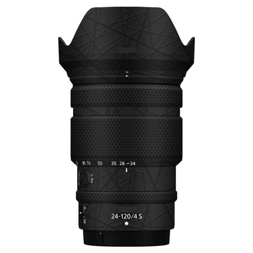 Anti-Scratch Camera Lens Sticker Coat Wrap Protective Film Body Protector Skin Cover for Nikon Z 24-120mm F4S 24-120 4(Cross Ultra Black)