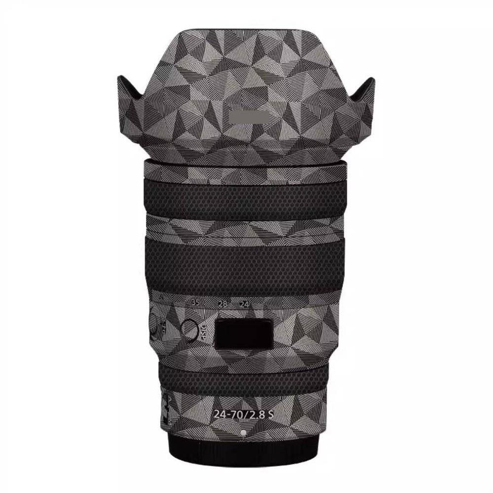 24-70 2.8 Anti-Scratch Camera Lens Cap Skin Sticker for Nikon NIKKOR Z 24-70mm F2.8 S Protective Wrap Film Body Protector Decal f/2.8 S(Triangle Titanium)