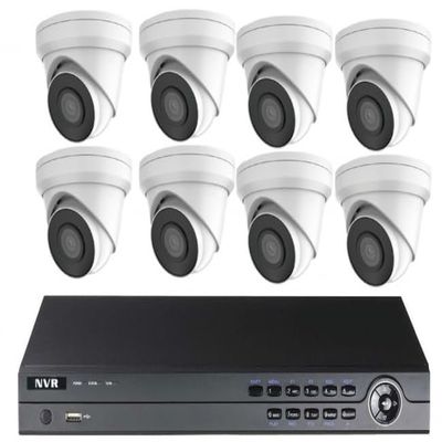 CCTVWHOLESALEOUTLET 4MP 16CH NVR Security System with 8 Outdoor 2MP IP 2.8mm Lens Cameras + Built-in Mic, 2TB HDD