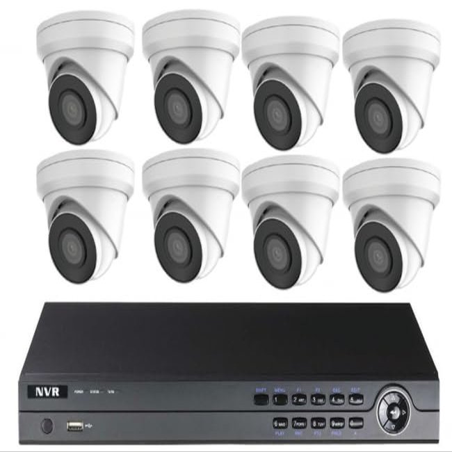 CCTVWHOLESALEOUTLET 4MP 16CH NVR Security System with 8 Outdoor 2MP IP 2.8mm Lens Cameras + Built-in Mic, 2TB HDD