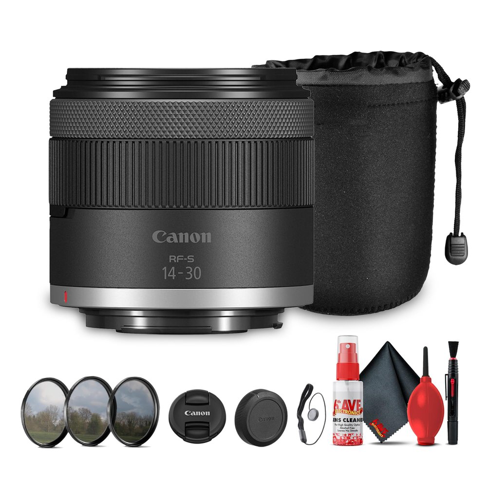 Canon RF-S 1430mm Power Zoom Lens for APS-C (6916C002)| Ultra-Wide Vlogging Lens with Built-in Stabilizer & Silent Autofocus | Includes Filter Kit, Cleaning Kit, Pouch & Cap Keeper